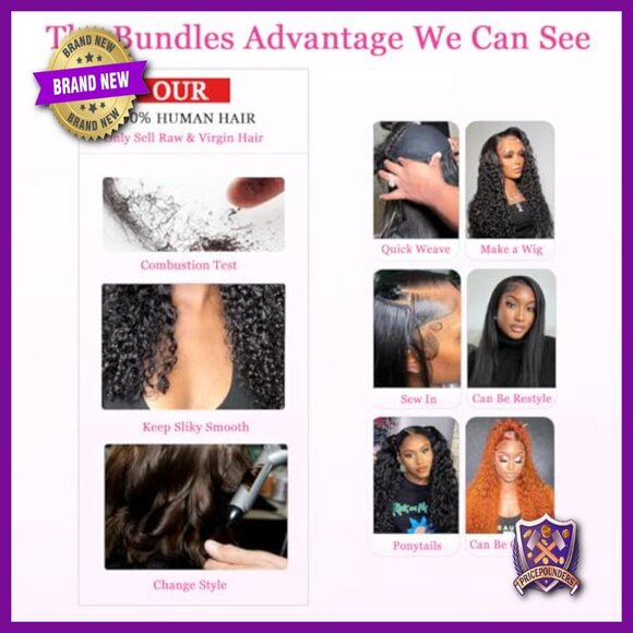 Burmese Deep Wave Human Hair Bundles 20-24 Inch Virgin Hair Quick Weave main image 6